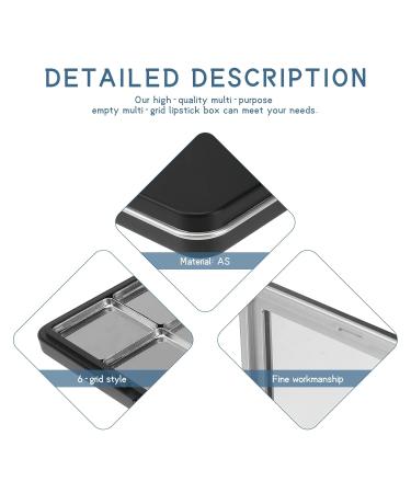 Minkissy Empty Magnetic Eyeshadow Palette - 6 Pan Lipstick Storage & DIY Pigment Tray Holder Case - Black 11x7.4cm - Buy Online on GoSupps.com