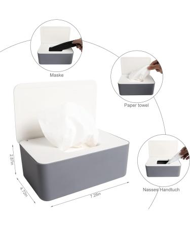 Buy Versatile Gray & White Wet Wipes Box - Perfect for Baby Care Handkerchiefs and Napkins - International Shipping Available - Buy Online on GoSupps.com