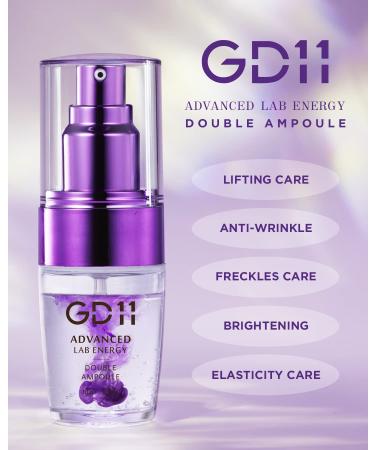 GD11 Advanced Lab Energy Double Ampoule 1.01 fl.oz | Anti-Aging Facial Serum with Stem Cell Extract & Hyaluronic Acid | Hydrating Skin Serum for Regeneration Elasticity & Wrinkle Reduction - Buy Online on GoSupps.com