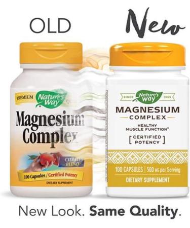 Nature's Way Magnesium 500mg 100ct Capsules - Unflavored | Pack of 1 - Buy Online on GoSupps.com