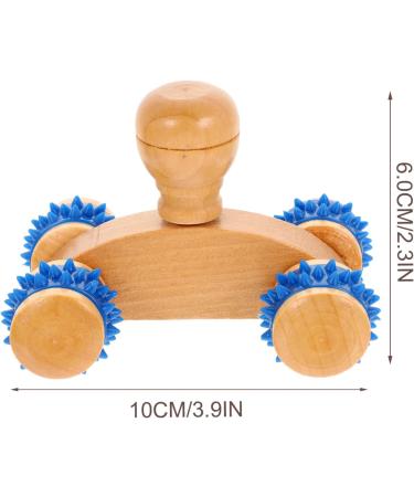 Buy Healvian Wooden Car-Shaped Massage Roller - Neck & Shoulder Trigger Point Massager | Manual Body Massage Tool for Pain Relief - Buy Online on GoSupps.com