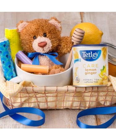 Tetley Care Lemon Ginger Herbal Tea - 20 Tea Bags 36 Grams Naturally Caffeine Free Ginger Lemon - Buy Online on GoSupps.com