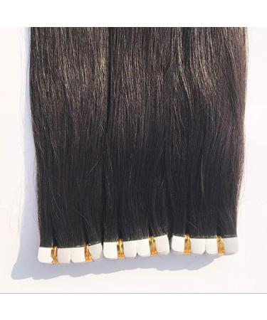 SOLUSTRE Black Tape Black Tape 55cm Tape In Virgin Human Hair Extensions Human Hair for Women Beauty (Black Remy Hair) Womens Wigs Happy Naturals - Buy Online on GoSupps.com