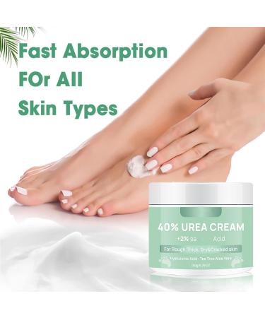 40% Urea Foot Cream With 2% Acid Urea Cream 40 Percent For Feet Aloe Vera & Hyaluronic Acid Foot Cream For Cracked Heels And Dry Skin Foot Moisturiser Foot Cream For Hard Skin Moisturizing 150g - Buy Online on GoSupps.com