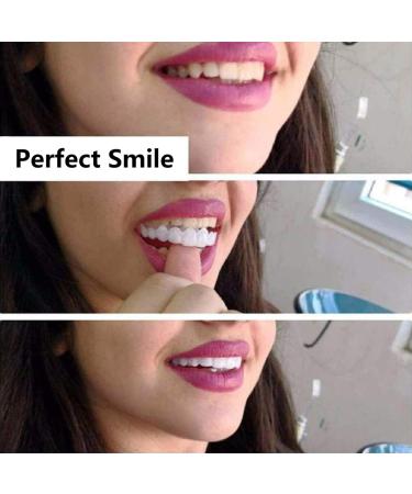 Dazzluxe Temporary Lightening Veneers - Cosmetic Dentures for Missing Teeth | 2 Pairs of Top & Lower Artificial Teeth - Buy Online on GoSupps.com