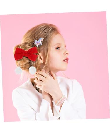 FRCOLOR 2 Pairs Bow Hairpin Bow Hair Clips Holiday Hair Clips Bows for Hair Holiday Hair Grip Hair Pins with Bows Hair Accessories for Girls Toddler Christmas Socks Small Bow Fabric - Buy Online on GoSupps.com