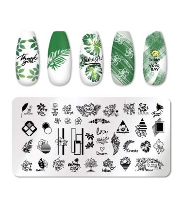 Nail Stamping Plate - Flower Design | Natural Series Nail Art Tools for Stunning Manicures - Buy Online on GoSupps.com