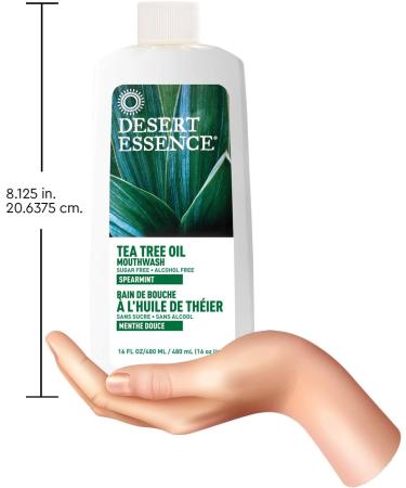 Desert Essence Tea Tree Oil Mouthwash - Sweet Mint - Set of 2 (473 mL) - Natural Oral Care | International Shipping Available - Buy Online on GoSupps.com