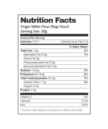 Aiva Finger Millet Flour 4 lb - Premium Ragi Flour for Healthy Recipes - Buy Online on GoSupps.com
