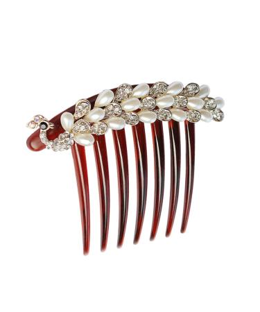 Ipetboom Hair Comb Hair Accessories Unique Design Thin Hair Retro Style Bridal Side Comb Girls Hair Styling Hair Clip Comb Different Occasions Durable Rhinestone Comb Alloy Headgear Women's