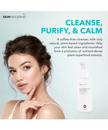 SKIN MODERNE++ Cleansing Gel - Vegan Face Cleanser for Sensitive & Dry Skin | Nourishing Organic Superfood Extracts | 150ml - Buy Online on GoSupps.com