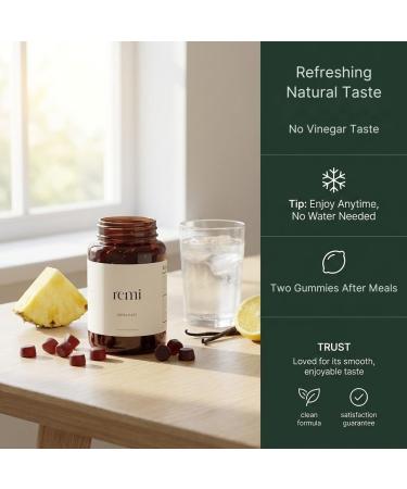 heyremi Debloat Gummies Fast Bloating and Gas Relief- Herbal Digestive Support with Apple Cider Vinegar, Dandelion and Green Tea- Feel Lighter, Comfortable and Energized 60 Gummies - Buy Online on GoSupps.com