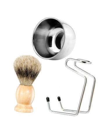 Shop NOLITOY 1 Shaving Tool & Brush Set Premium Beard Brush & Shaving Kit for Men | Badger Shaving Brush & Cream Bowl | International Shipping Available - Buy Online on GoSupps.com