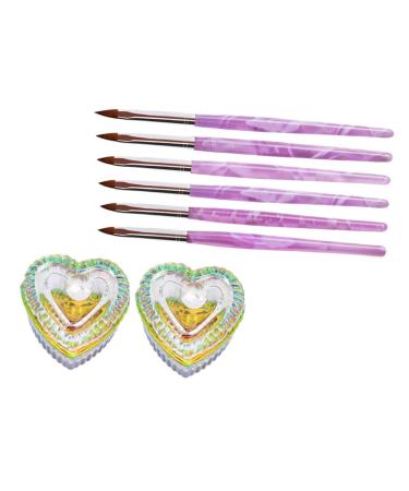 Housoutil 1 Set Nail Art Crystal Cup Nail Art Manicure Tool Nail Art Pen Nail Art Bowl Pinceles Para U as Acrilicas Nail Art Design Pens Nail Art Brush Nail Pen Glass Dedicated