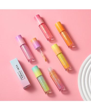 Shimmer Glitter Lip Gloss Oil - 6 Color Hydrating Sparkly Lipstick | Non-Sticky Long Lasting Lip Makeup - Buy Online on GoSupps.com