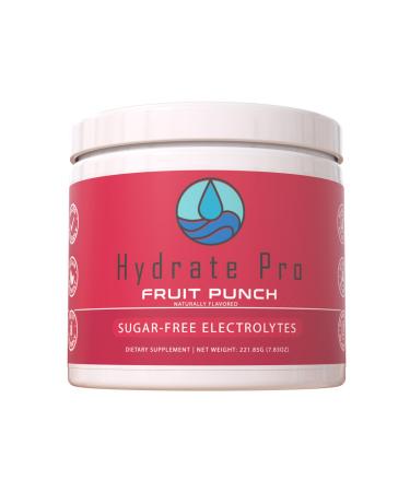 Sugar-Free Electrolyte Hydration Powder for Keto Paleo & Vegan Diets - Key Element Electrolytes of Sodium Potassium & Magnesium - Sweetened with Stevia (Fruit Punch 45 Servings)