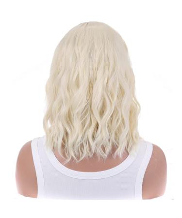 Buy Beron 35.6 cm Blonde Wig for Women | Short Curly Bob Wig with Ponytail | Everyday Use Light Blonde Wig with Cap - Buy Online on GoSupps.com