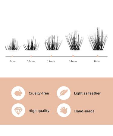 72 Pcs Sparkle D Curl Lash Clusters 8-16mm for DIY Eyelash Extensions - Reusable Wide Stem Individual Wisps for Professional Makeup - Buy Online on GoSupps.com