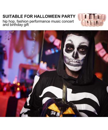 Vaguelly Galvanized Braces Rappers Mouth Clip - Golden Teeth Halloween Hip-Hop Punk Accessories - Buy Online on GoSupps.com