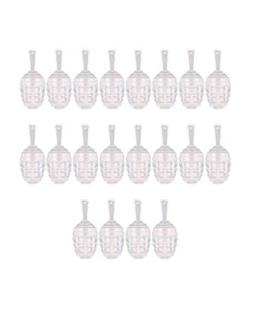 20 Pack Small Amber Honeycomb Lip Gloss Tubes Clear for Convenient Storage and Travel Use, Clear
