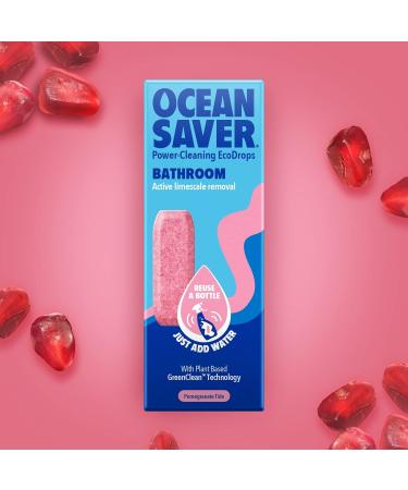 OceanSaver Eco Multi-Surface Bathroom Cleaner - 12x 750ml Refills | Plant-Based & Cruelty-Free | Pomegranate Scent | Powerful Cleaning Spray for Toilet, Sink, and Shower - Buy Online on GoSupps.com