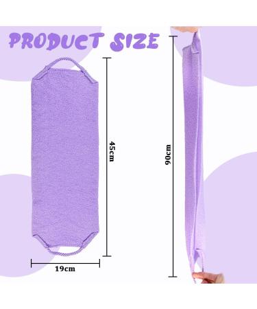 ADERTOS 2 PCS Back Scrubber for Shower Exfoliating Loofah Back Washers Deep Exfoliating Towel Cloth Double Side Scrubbing Strap Body Bath Sponge Elastic Backwash Belt Pad with Handles for Men Women - Buy Online on GoSupps.com