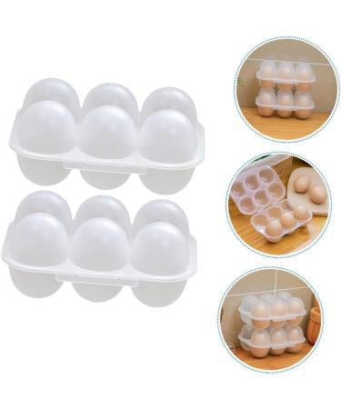 2pcs Portable Egg Box Fridge Large Capacity Egg Holder for Refrigerator Travel Shockproof Trash Can - Buy Online on GoSupps.com