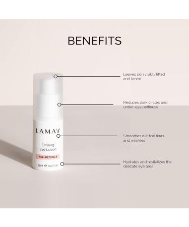 LaMav Firming Eye Lotion - Anti-Wrinkle & Anti-Aging Eye Cream with 7 Potent Actives | Cruelty-Free Formula for Firmer Skin & Reduced Dark Circles - Buy Online on GoSupps.com