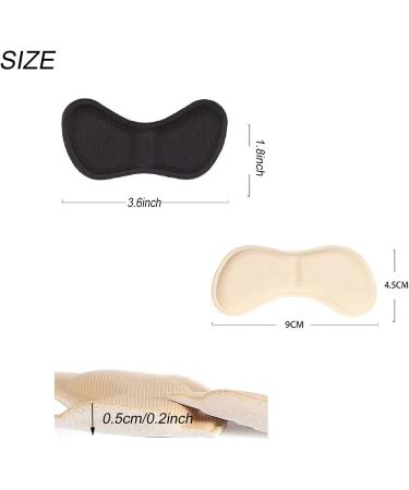 6 Pairs Self-Adhesive Sponge Heel Cushions & Inserts - Foot Care Comfort in Beige & Black - Buy Online on GoSupps.com