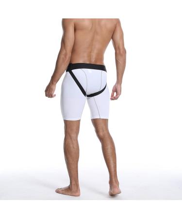 Breathable Inguinal Hernia Support Belt for Men & Women - Adjustable Compression Pads - Soft & Comfortable - Size L - Black - Buy Online on GoSupps.com