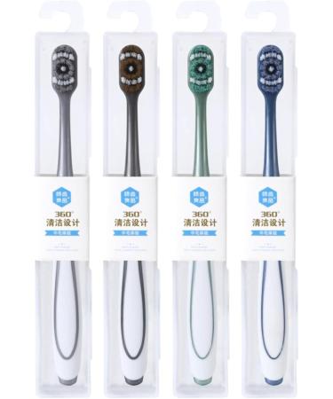 5 Hard & Medium Bristled Toothbrushes - 360 Spiral Wire for Effective Stain Removal | International Shipping Available - Buy Online on GoSupps.com