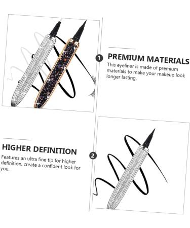 SKISUNO 4 Pcs Diamond Eyeliner Eye Grooming Cosmetic Accessories Eye Beauty Pens Gold Eyeliner Black Silver - Buy Online on GoSupps.com