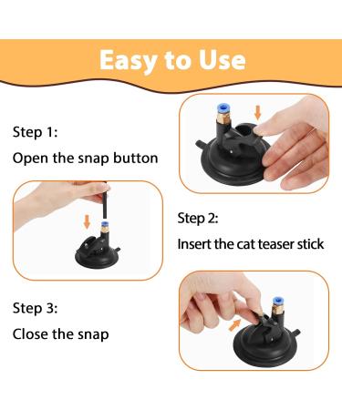 Yoirzit 16-Piece Interactive Cat Toy Set | Self-Employment Suction Cup Toys with 3 Scalable Rods & Feathers | Best for Engaging Cats - Buy Online on GoSupps.com