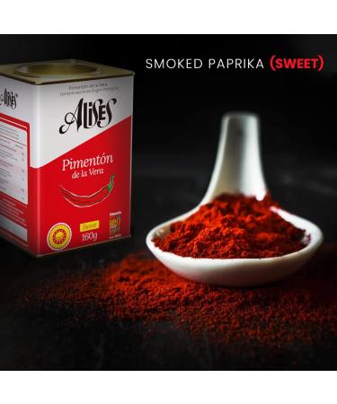 Buy Alises Smoked Paprika Powder (Sweet) 160g DOP Authentic Piment n de la Vera from Spain | Premium Seasoning for Your Dishes - Buy Online on GoSupps.com
