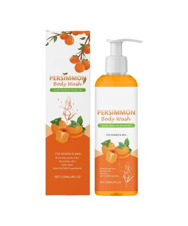 G n rique Persimmon Body Wash Natural Deodorizing Soap 120 ml Skin Cleanser Persimmon Smelly Feet Deodorizer Cleansing Lotion Strong Odor Control for Men and Women