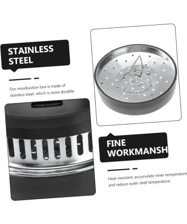 Buy Gleavi 6-Piece Acupuncture Pain Relief Set - High Steel Container & Portable Heat Burner for Home & Office | Smoke-Free Mugwort Cover - Buy Online on GoSupps.com