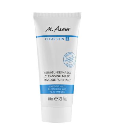 M. Asam CLEAR SKIN Cleansing Mask (100 ml) - Soothing Clay Face Mask Fights Pimples Impurities and Reduces Pores Clay Face Treatment Against Acne Vegan