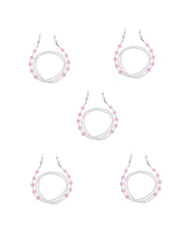 SBTRKT 5 piece of eye chain made of alloy robust beautiful design easy to wear suitable for sunglasses sunglasses older people pink