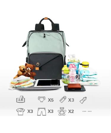 Hap Tim Baby Wrap Backpack - Multifunctional Designer Diaper Bag | Large Capacity Waterproof & Isolated Pockets for Travel (EU-7340GB) - Buy Online on GoSupps.com