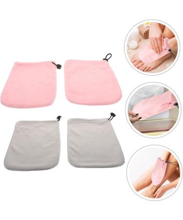 minkissy 2 Pairs Wax Thermal Insulation Gloves Kerotherapy Hand Cover Cracked Heel Socks Spa Wax Warmer Hand Moisturizer Gloves Hand Treatment Mitt Plush Keep Warm Work French - Buy Online on GoSupps.com