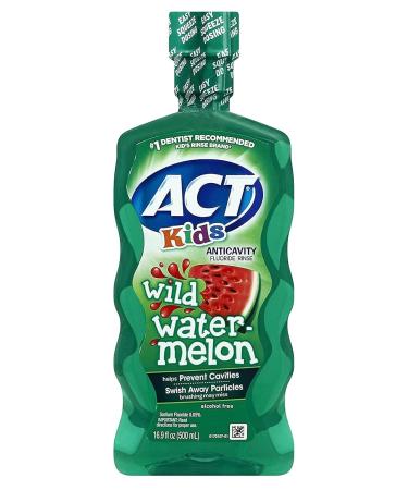 ACT Kids Anti-Cavity Wild Watermelon Fluoride Mouthwash (Pack of 6) - Buy Online on GoSupps.com