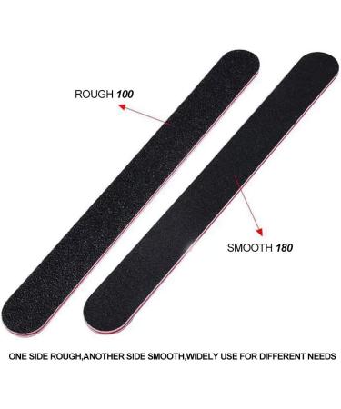 10PCS Professional Nail File Set - Double Sided Emery Board (100/180 Grit) for Acrylic False Nails - Home and Salon Use - Buy Online on GoSupps.com