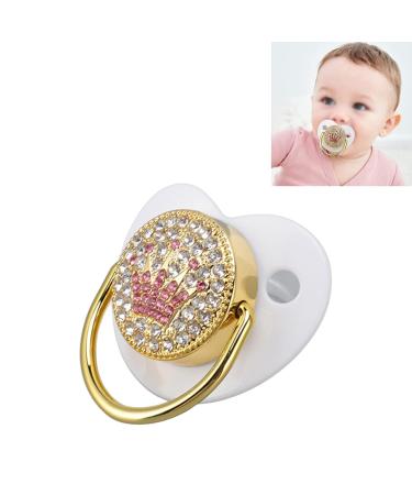 Organic Soft Bling Silicone Baby Pacifier - Soothie for Newborns (6-18 Months) - White | International Shipping - Buy Online on GoSupps.com