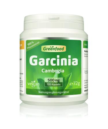 Garcinia Cambogia 500mg high -dose extract (60% HCA) 120 capsules vegan - without additives.Without genetic technology.Glucose -free.Lactose -free.Vegan.72 g (1 Pack)