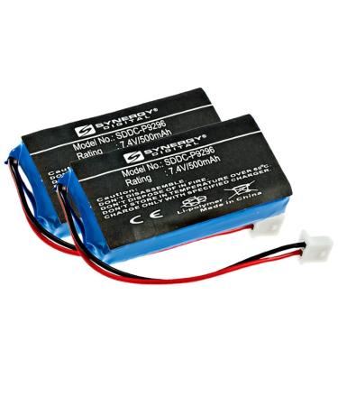 Synergy Digital Dog Collar Batteries Compatible with AE Energy AE562438P6H Dog Collar Battery (Li-Pol 7.4V 500 mAh) Combo-Pack Includes: 2 x SDDC-P9296 Batteries