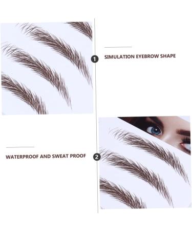 Angoily 4pcs Eyebrow Stickers Makeup Stickers Fake Eyebrow Imitation Eyebrow Make up Makeup Tools 3d - Buy Online on GoSupps.com
