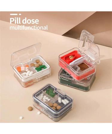 Portable Multifunctional Medicine Box | 3-in-1 Double-Sided Pill Organizer | Travel Moisture-Proof Pill Case for Purse & Pocket (White - Buy Online on GoSupps.com