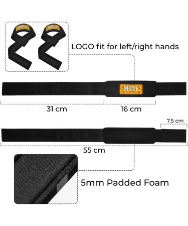 Movestone Cotton Padded Lifting Wrist Straps for Weightlifting and Deadlifting - Buy Online on GoSupps.com
