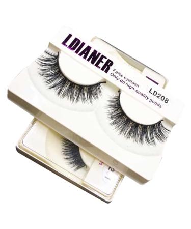 minkissy Pair Fake Eyelash Long Thick Eyelashes False Eyelash Fake Lashes 3d Natural