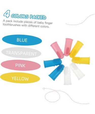 Minkissy 8-Piece Silicone Finger Toothbrush Set for Kids & Pets - Colorful Children's Toothbrush Toys (1 Pack) - Buy Online on GoSupps.com
